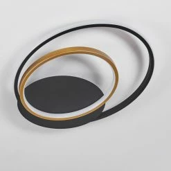 Hofstein Trapani Deckenleuchte LED Schwarz, Gold, 1-flammig, Fernbedienung, Farbwechsler -LED Leuchten Verkäufe trapani deckenleuchte h3391457 7