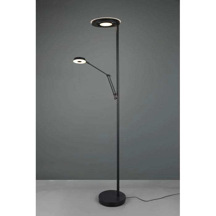 Trio Leuchten Trio Barrie Deckenfluter LED Schwarz, 2-flammig 1 Trio Leuchten Trio Barrie Deckenfluter LED Schwarz, 2-flammig