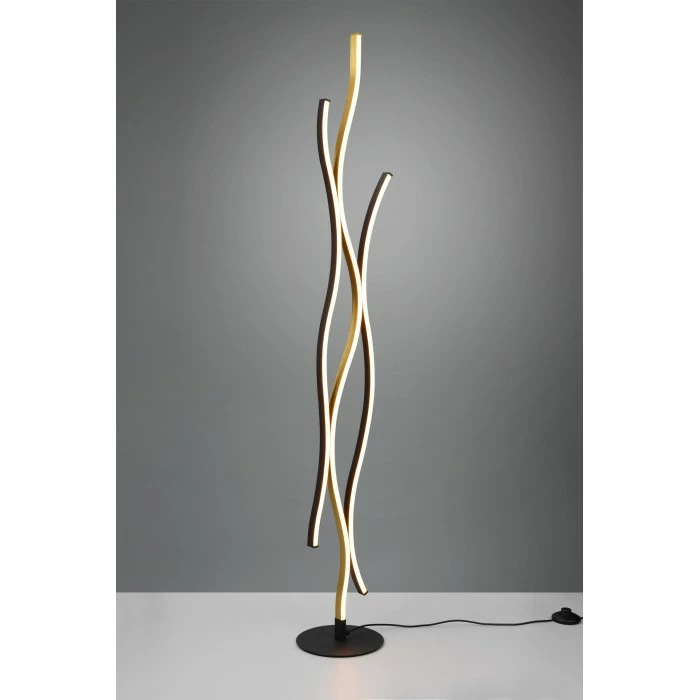 Trio Leuchten Trio Blaze Stehleuchte LED Messing, 1-flammig 2 Trio Leuchten Trio Blaze Stehleuchte LED Messing, 1-flammig – Bild 2