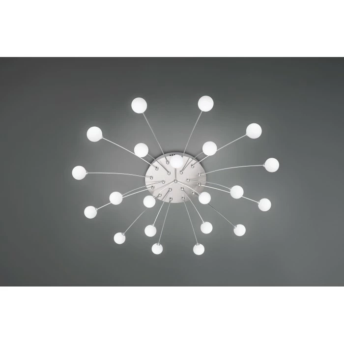 Trio Leuchten Trio Bullet Deckenleuchte LED Nickel-Matt, 21-flammig 2 Trio Leuchten Trio Bullet Deckenleuchte LED Nickel-Matt, 21-flammig – Bild 2