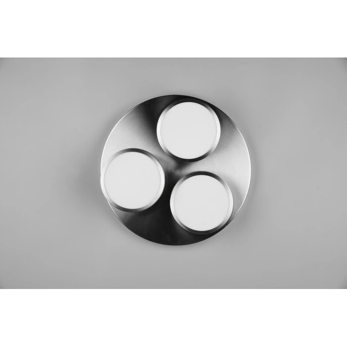 Trio Leuchten Trio Franklin Deckenleuchte LED Nickel-Matt, 3-flammig 2 Trio Leuchten Trio Franklin Deckenleuchte LED Nickel-Matt, 3-flammig – Bild 2