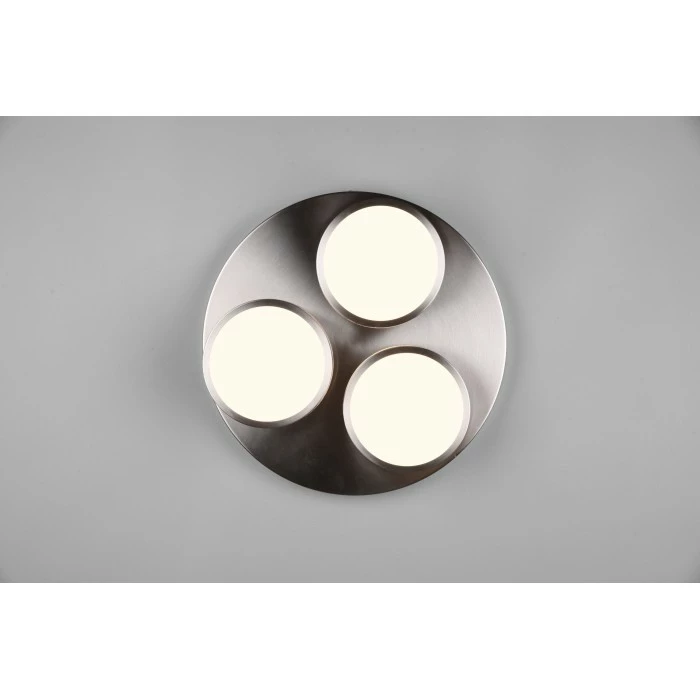 Trio Leuchten Trio Franklin Deckenleuchte LED Nickel-Matt, 3-flammig 7 Trio Leuchten Trio Franklin Deckenleuchte LED Nickel-Matt, 3-flammig – Bild 7