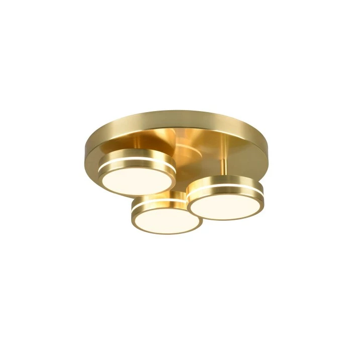 Trio Leuchten Trio Franklin Deckenleuchte LED Messing, 3-flammig 3 Trio Leuchten Trio Franklin Deckenleuchte LED Messing, 3-flammig – Bild 3