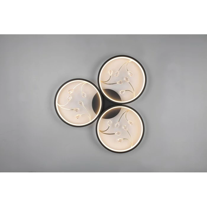 Trio Leuchten Trio Groovy Deckenleuchte LED Schwarz, 1-flammig 2 Trio Leuchten Trio Groovy Deckenleuchte LED Schwarz, 1-flammig – Bild 2