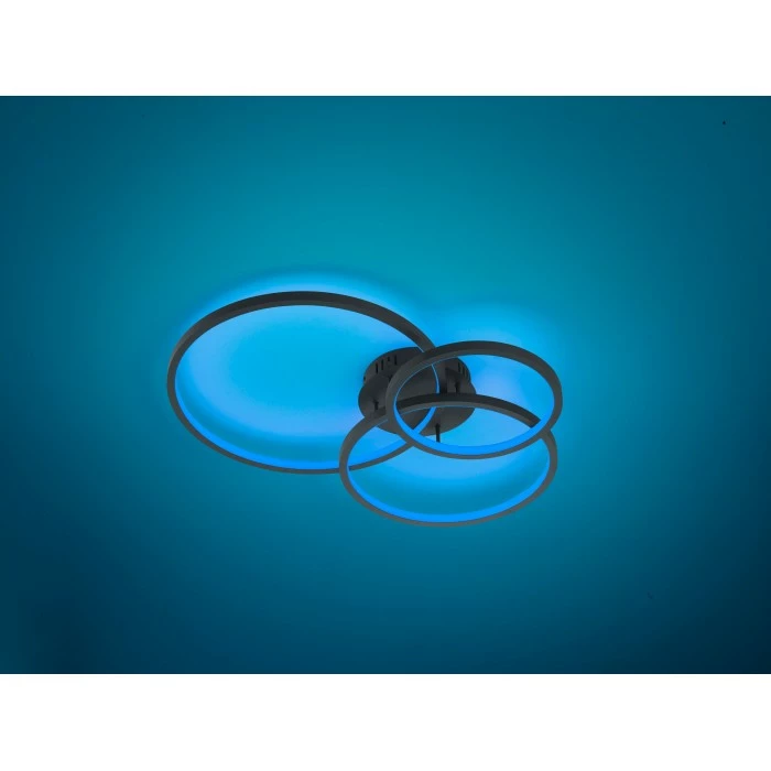 Trio Leuchten Aaron Deckenleuchte LED Anthrazit, 1-flammig, Fernbedienung, Farbwechsler 4 Trio Leuchten Aaron Deckenleuchte LED Anthrazit, 1-flammig, Fernbedienung, Farbwechsler – Bild 4