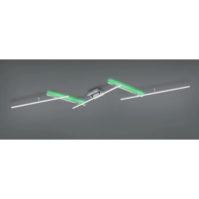 Trio Leuchten Arvin Deckenleuchte LED Nickel-Matt, 2-flammig, Fernbedienung, Farbwechsler 2 Trio Leuchten Arvin Deckenleuchte LED Nickel-Matt, 2-flammig, Fernbedienung, Farbwechsler – Bild 2