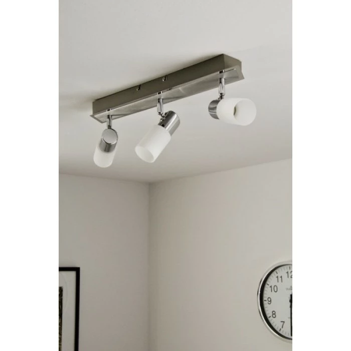 Trio Leuchten CLAPTON Deckenleuchte LED Chrom, Aluminium, Edelstahl, 3-flammig 3 Trio Leuchten CLAPTON Deckenleuchte LED Chrom, Aluminium, Edelstahl, 3-flammig – Bild 3