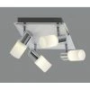 Trio Leuchten CLAPTON Deckenleuchte LED Chrom, Aluminium, Edelstahl, 4-flammig