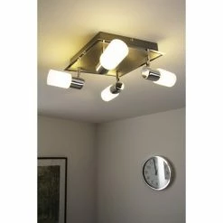 Trio Leuchten CLAPTON Deckenleuchte LED Chrom, Aluminium, Edelstahl, 4-flammig -LED Leuchten Verkäufe trio leuchten clapton deckenleuchte 821430405 do1 7