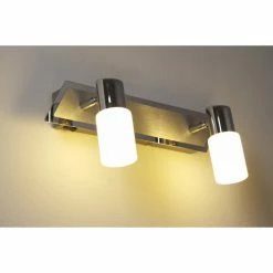 Trio Leuchten CLAPTON Wandleuchte LED Chrom, Aluminium, Edelstahl, 2-flammig -LED Leuchten Verkäufe trio leuchten clapton wandleuchte 821470205 do1 5