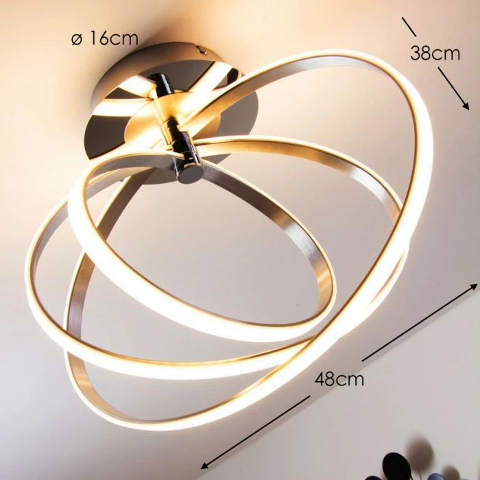 Trio Leuchten CORLAND Deckenleuchte LED Chrom, 1-flammig 2 Trio Leuchten CORLAND Deckenleuchte LED Chrom, 1-flammig – Bild 2