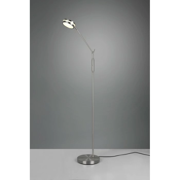 Trio Leuchten Franklin Stehleuchte LED Nickel-Matt, 1-flammig 2 Trio Leuchten Franklin Stehleuchte LED Nickel-Matt, 1-flammig – Bild 2