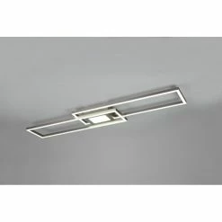 Trio Leuchten Ganado Deckenleuchte LED Nickel-Matt, 2-flammig, Fernbedienung, Farbwechsler