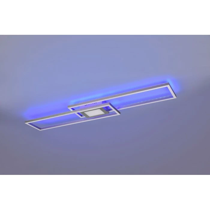 Trio Leuchten Ganado Deckenleuchte LED Nickel-Matt, 2-flammig, Fernbedienung, Farbwechsler 4 Trio Leuchten Ganado Deckenleuchte LED Nickel-Matt, 2-flammig, Fernbedienung, Farbwechsler – Bild 4