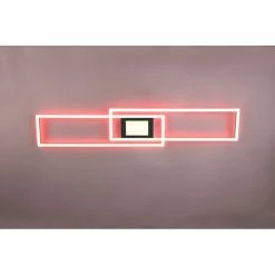 Trio Leuchten Ganado Deckenleuchte LED Schwarz, 2-flammig, Fernbedienung, Farbwechsler -LED Leuchten Verkäufe trio leuchten ganado deckenleuchte 670710532 11