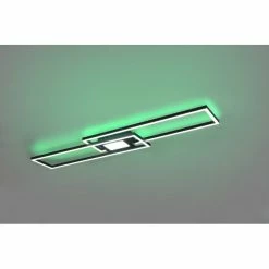 Trio Leuchten Ganado Deckenleuchte LED Schwarz, 2-flammig, Fernbedienung, Farbwechsler -LED Leuchten Verkäufe trio leuchten ganado deckenleuchte 670710532 13