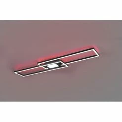 Trio Leuchten Ganado Deckenleuchte LED Schwarz, 2-flammig, Fernbedienung, Farbwechsler -LED Leuchten Verkäufe trio leuchten ganado deckenleuchte 670710532 2