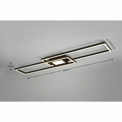 Trio Leuchten Ganado Deckenleuchte LED Schwarz, 2-flammig, Fernbedienung, Farbwechsler -LED Leuchten Verkäufe trio leuchten ganado deckenleuchte 670710532 20