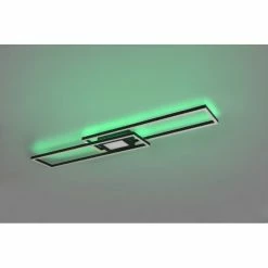 Trio Leuchten Ganado Deckenleuchte LED Schwarz, 2-flammig, Fernbedienung, Farbwechsler -LED Leuchten Verkäufe trio leuchten ganado deckenleuchte 670710532 3