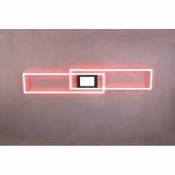 Trio Leuchten Ganado Deckenleuchte LED Schwarz, 2-flammig, Fernbedienung, Farbwechsler -LED Leuchten Verkäufe trio leuchten ganado deckenleuchte 670710532 7