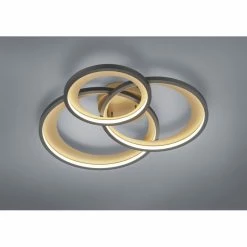 Trio Leuchten Granada Deckenleuchte LED Schwarz, 1-flammig