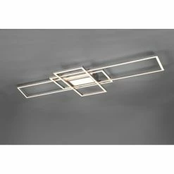 Trio Leuchten Irvine Deckenleuchte LED Nickel-Matt, 1-flammig, Fernbedienung -LED Leuchten Verkäufe trio leuchten irvine deckenleuchte 620010407 3