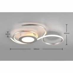 Trio Leuchten Jive Deckenleuchte LED Nickel-Matt, 1-flammig, Fernbedienung -LED Leuchten Verkäufe trio leuchten jive deckenleuchte 623410207 11