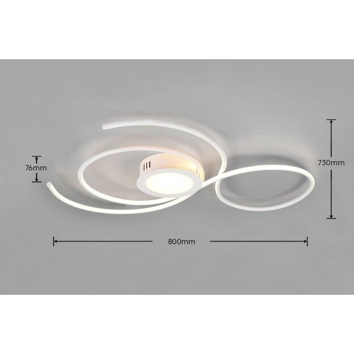 Trio Leuchten Jive Deckenleuchte LED Weiß, 1-flammig, Fernbedienung 12 Trio Leuchten Jive Deckenleuchte LED Weiß, 1-flammig, Fernbedienung – Bild 12