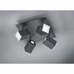Trio Leuchten LAGOS Deckenleuchte LED Schwarz, 4-flammig