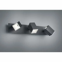 Trio Leuchten LAGOS Wandleuchte LED Schwarz, 3-flammig