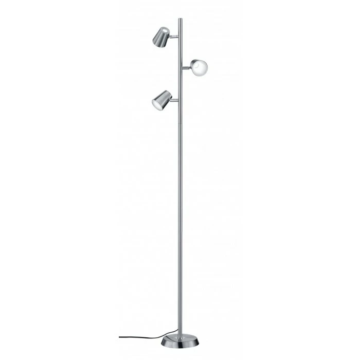 Trio Leuchten NARCOS Stehleuchte LED Nickel-Matt, 3-flammig 2 Trio Leuchten NARCOS Stehleuchte LED Nickel-Matt, 3-flammig – Bild 2