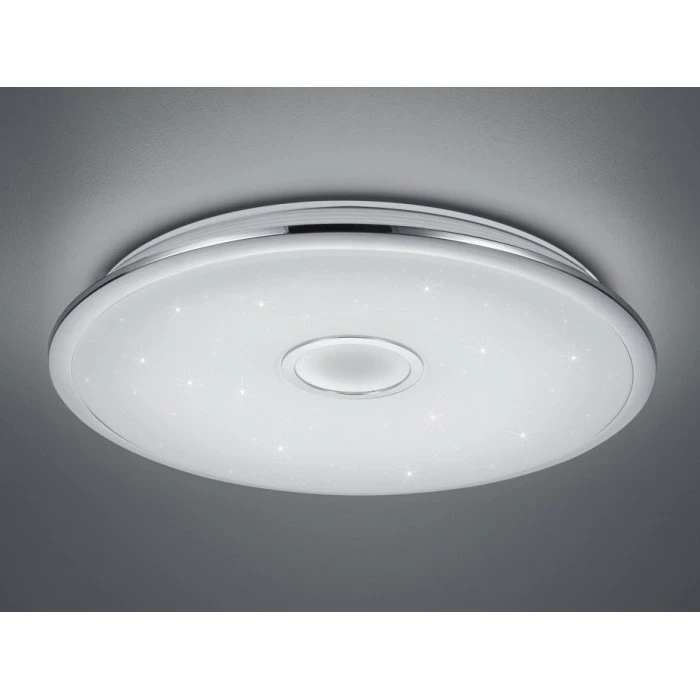 Trio Leuchten OSAKA Deckenleuchte LED Chrom, 1-flammig, Fernbedienung 2 Trio Leuchten OSAKA Deckenleuchte LED Chrom, 1-flammig, Fernbedienung – Bild 2