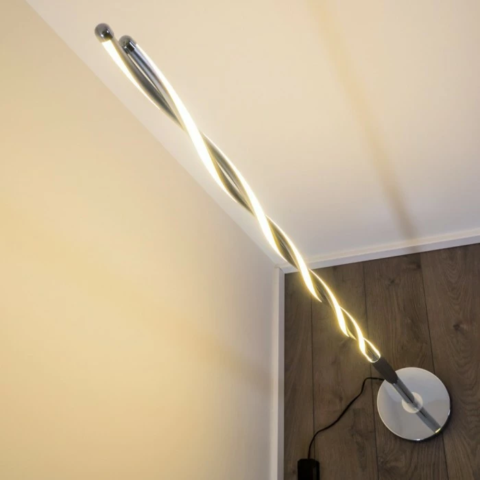 Trio Leuchten PORTOFINO Stehleuchte LED Chrom, 2-flammig 4 Trio Leuchten PORTOFINO Stehleuchte LED Chrom, 2-flammig – Bild 4