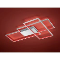 Trio Leuchten Thiago Deckenleuchte LED Nickel-Matt, 1-flammig, Fernbedienung, Farbwechsler -LED Leuchten Verkäufe trio leuchten thiago deckenleuchte 652690307 2