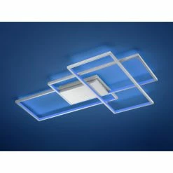 Trio Leuchten Thiago Deckenleuchte LED Nickel-Matt, 1-flammig, Fernbedienung, Farbwechsler -LED Leuchten Verkäufe trio leuchten thiago deckenleuchte 652690307 3