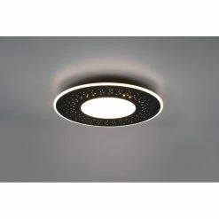 Trio Leuchten Verus Deckenleuchte LED Schwarz, 1-flammig, Fernbedienung