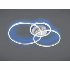 Trio Leuchten Winona Deckenleuchte LED Nickel-Matt, 2-flammig, Fernbedienung, Farbwechsler -LED Leuchten Verkäufe trio leuchten winona deckenleuchte 670810607 2