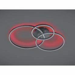 Trio Leuchten Winona Deckenleuchte LED Schwarz, 2-flammig, Fernbedienung, Farbwechsler -LED Leuchten Verkäufe trio leuchten winona deckenleuchte 670810632 4