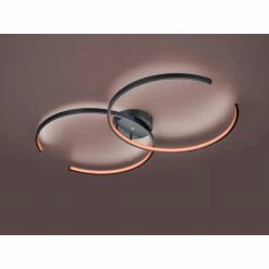 Trio Leuchten WIZ CITIZEN Deckenleuchte LED Schwarz, 2-flammig, Fernbedienung, Farbwechsler -LED Leuchten Verkäufe trio leuchten wiz citizen deckenleuchte 651110232 3