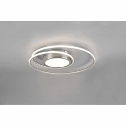 Trio Leuchten Yava Deckenleuchte LED Nickel-Matt, 1-flammig, Fernbedienung
