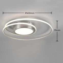 Trio Leuchten Yava Deckenleuchte LED Nickel-Matt, 1-flammig, Fernbedienung 13 Trio Leuchten Yava Deckenleuchte LED Nickel-Matt, 1-flammig, Fernbedienung -LED Leuchten Verkäufe trio leuchten yava deckenleuchte 672310207 3