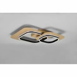 Trio Leuchten Trio Lugo Deckenleuchte LED Schwarz-Gold, 1-flammig -LED Leuchten Verkäufe trio lugo deckenleuchte 642910280 2