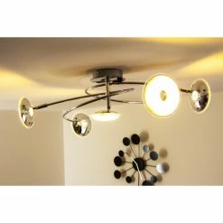 Trio Leuchten Trio PILATUS Deckenleuchte LED Chrom, 5-flammig -LED Leuchten Verkäufe trio pilatus deckenleuchte 675910506 10