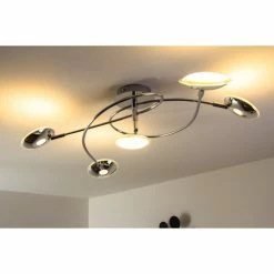 Trio Leuchten Trio PILATUS Deckenleuchte LED Chrom, 5-flammig -LED Leuchten Verkäufe trio pilatus deckenleuchte 675910506 12