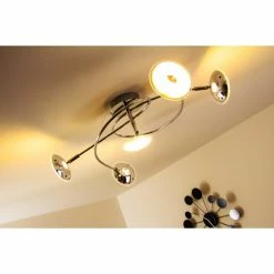 Trio Leuchten Trio PILATUS Deckenleuchte LED Chrom, 5-flammig -LED Leuchten Verkäufe trio pilatus deckenleuchte 675910506 3