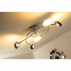 Trio Leuchten Trio PILATUS Deckenleuchte LED Chrom, 5-flammig -LED Leuchten Verkäufe trio pilatus deckenleuchte 675910506 9