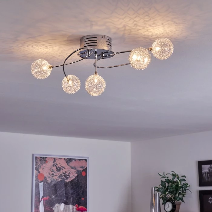 Hofstein Tucurú Deckenleuchte LED Chrom, 5-flammig 1 Hofstein Tucurú Deckenleuchte LED Chrom, 5-flammig