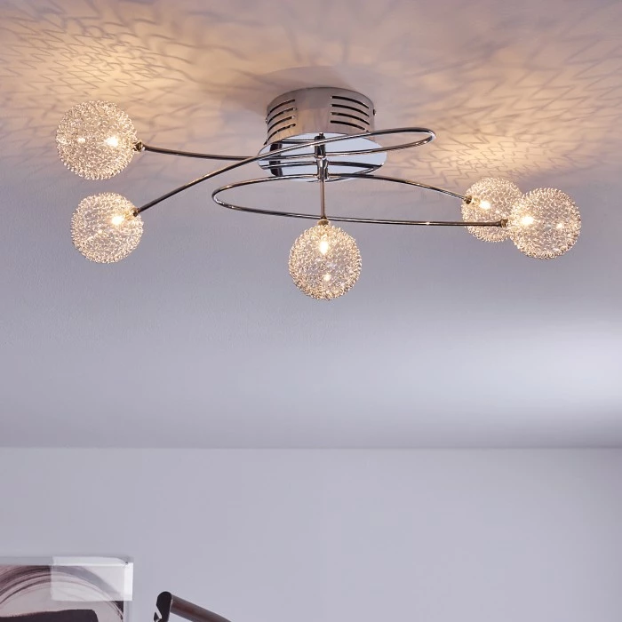 Hofstein Tucurú Deckenleuchte LED Chrom, 5-flammig 12 Hofstein Tucurú Deckenleuchte LED Chrom, 5-flammig – Bild 12