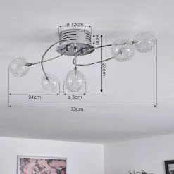 Hofstein Tucurú Deckenleuchte LED Chrom, 5-flammig 14 Hofstein Tucurú Deckenleuchte LED Chrom, 5-flammig -LED Leuchten Verkäufe tucuru deckenleuchte h3398029 2