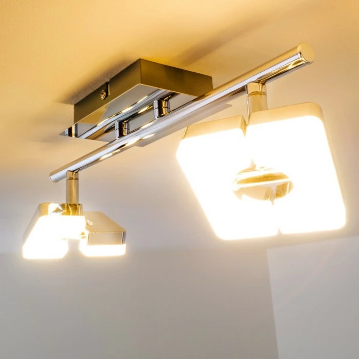 Hofstein Turin Deckenspot LED Chrom, 2-flammig 1 Hofstein Turin Deckenspot LED Chrom, 2-flammig